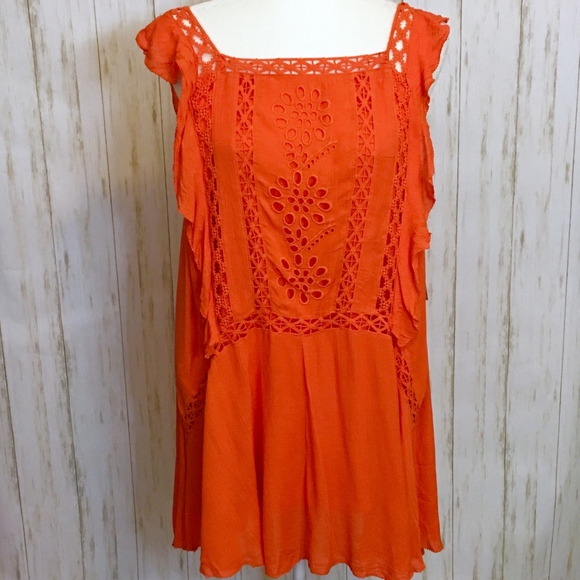 Free People Priscilla Ruffled Crochet-Trim Dress - Picture 2 of 8